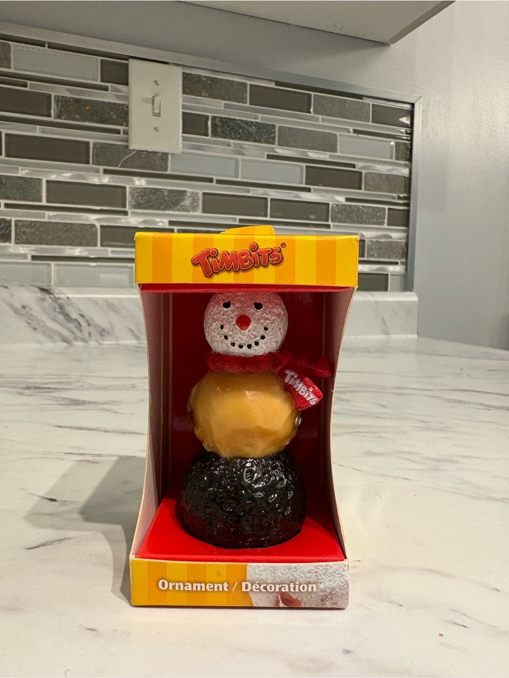 Tim Hortons 2011 Christmas Ornament Tim Bit Snowman tim bits